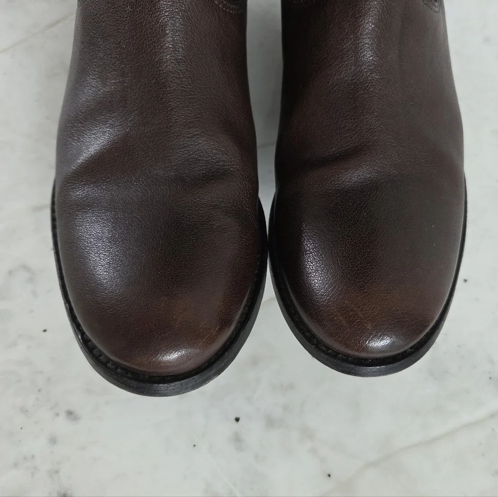 Frye Melissa Brown Leather Knee High Rear Zip Riding Boots 76430 Women’s SZ 7B m